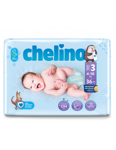 PAÑAL INFANTIL CHELINO FASHION & LOVE T- 3 (4 -