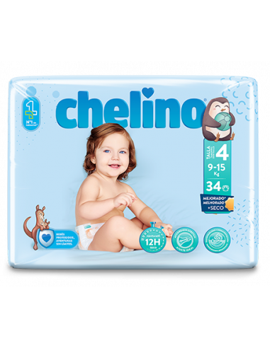 PAÑAL INFANTIL CHELINO FASHION & LOVE T- 4 (9 -