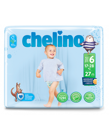 PAÑAL INFANTIL CHELINO FASHION & LOVE T- 6 (17 -