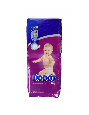 PAÑAL INFANTIL DODOT ACTIVITY T- 4  8- 14 KG 48