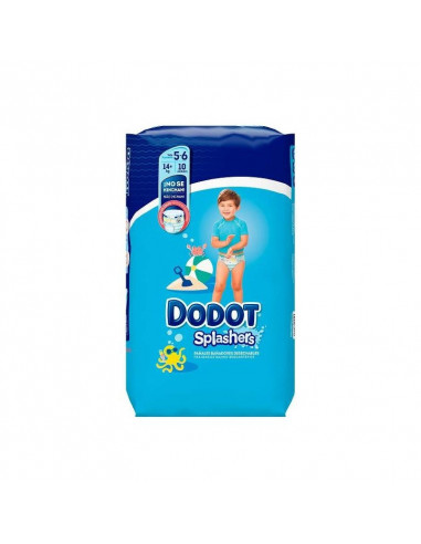 PAÑAL INFANTIL DODOT SPLASHERS TALLA 5 12-15 KG 10 UNIDADES