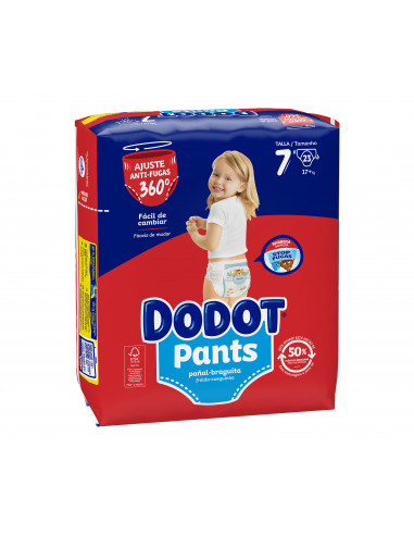 PAÑAL INFANTIL DODOT PANTS T-7 +17 KG 23 U