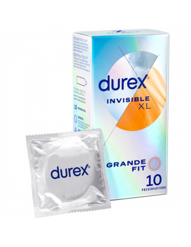 DUREX INVISIBLE XL PRESERVATIVOS 10 UNIDADES