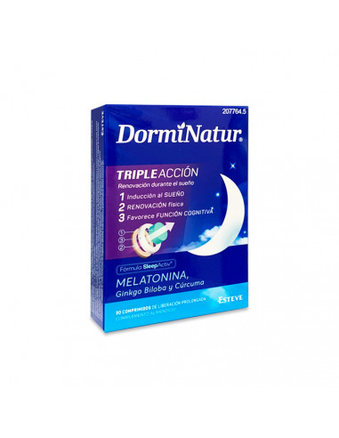 DORMINATUR TRIPLE ACCION 30 COMPRIMIDOS LIBERACION PROLONGADA