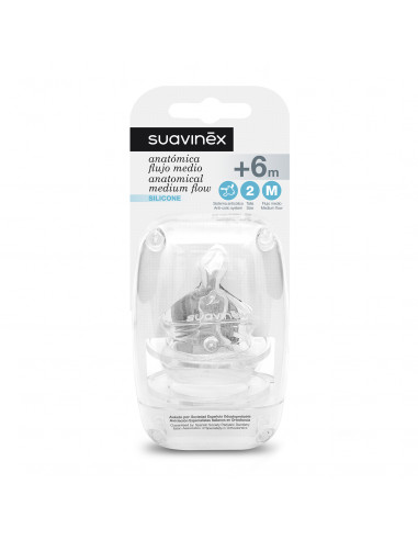 TETINA SILICONA ANATOMICA SUAVINEX TALLA 2 M 2 UNIDADES