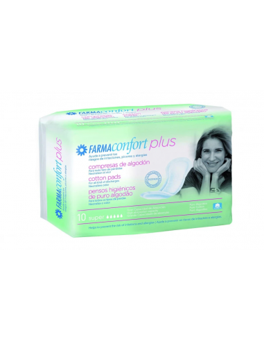 FARMACONFORT PLUS SUPERCOMPRESAS DE ALGODON 10 UNIDADES