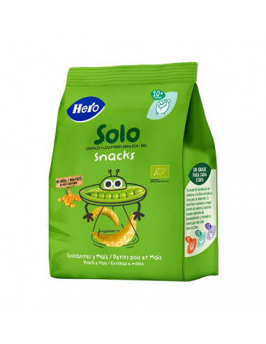 HERO SOLO SNACK DE GUISANTES Y MAIZ 1 BOLSA 40 G