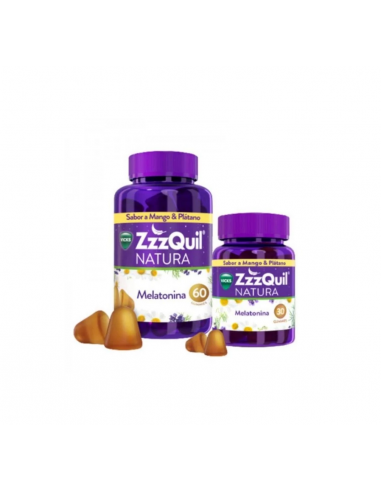 ZZZQUIL NATURA 90 GUMMIES SABOR MANGO & PLATANO PACK