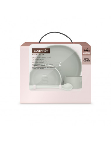VAJILLA INFANTIL SILICONA SUAVINEX 1 UNIDAD INTENSE COLOUR