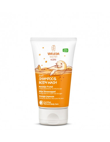 WELEDA 2EN1 SHAMPOO BODY WASH NARANJA FRUTAL