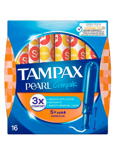 TAMPAX COMPAK PEARL TAMPON SUPER PLUS 16 UNI