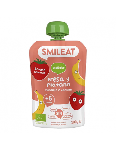 SMILEAT POUCH FRESA Y PLATANO