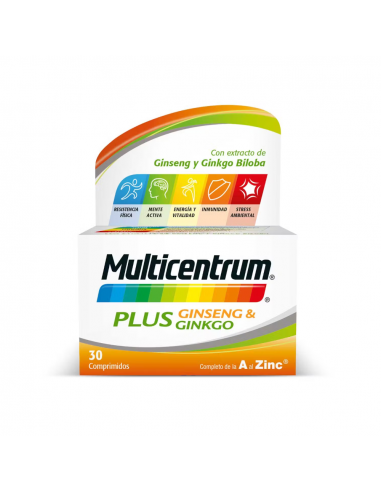 MULTICENTRUM PLUS GINSENG Y GINKGO 30 COMPRIMIDO