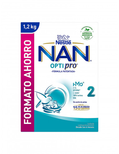 NAN OPTIPRO 2 LECHE DE CONTINUACION 1200 G PACK AHORRO