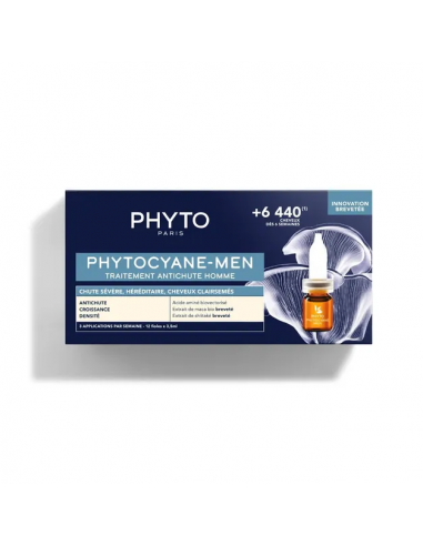 PHYTOCYANE HOMBRE ANTICAÍDA 12 AMPOLLAS X 3.5 ML