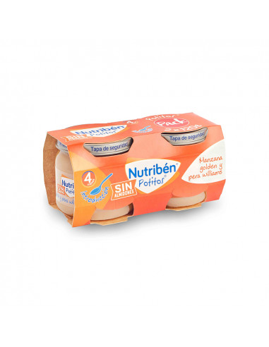 NUTRIBEN POTITOS MANZANA GOLDEN PERA WILLIAMS 2 ENVASES 120 G