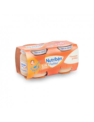 NUTRIBEN POTITOS MANZANA GOLDEN 2 ENVASES 120 G