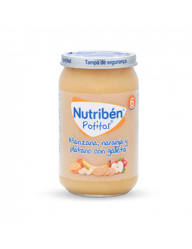 NUTRIBEN MANZANA NARANJA PLATANO Y GALLETA POTIT