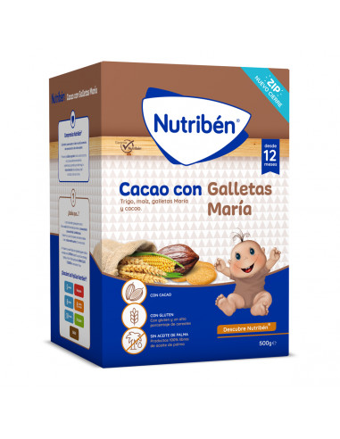 NUTRIBEN CACAO CON GALLETAS MARIA 500 G