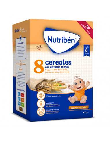 NUTRIBEN 8 CEREALES Y MIEL 1 ENVASE 600 G