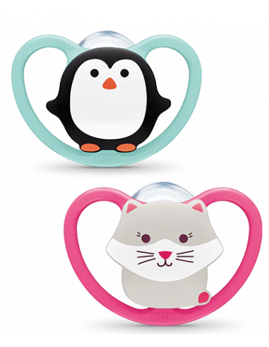 NUK CHUPETE SILICONA  SPACE 0 - 6 MESES 2 UNIDADES