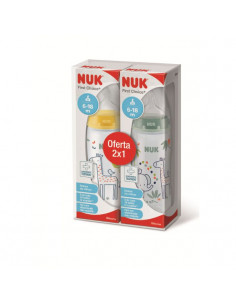 PACK BIBERONES NUK 2X1 0-6M