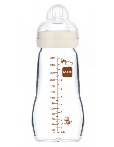 BIBERON CRISTAL MAM FEEL GOOD +0 MESES 1 UNIDAD N 260 ML